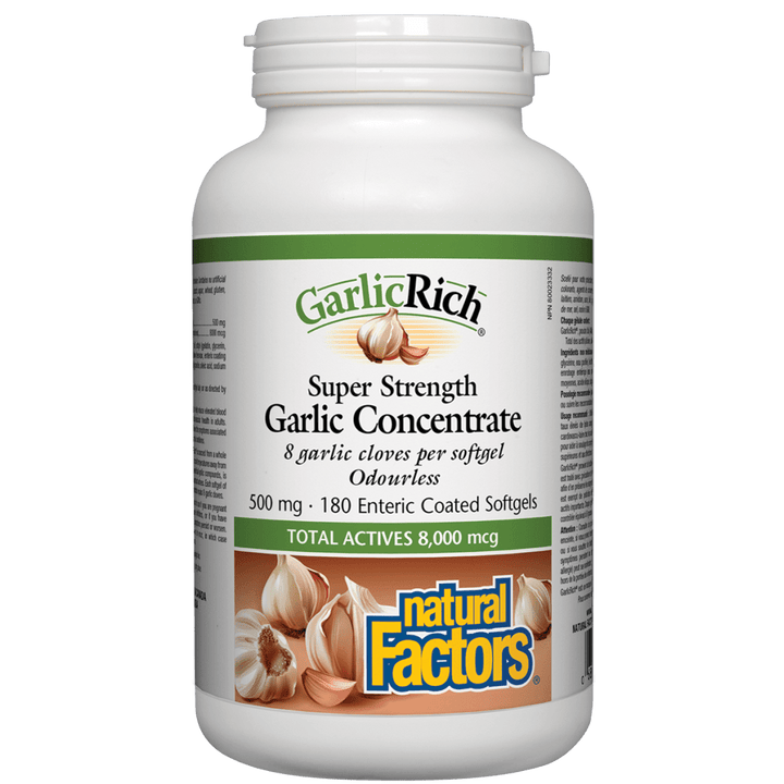 GarlicRich Super Strength Garlic Concentrate 500 mg Enteripure Softgels