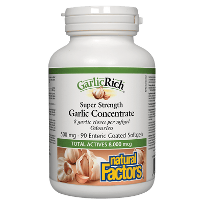 GarlicRich Super Strength Garlic Concentrate 500 mg Enteripure Softgels
