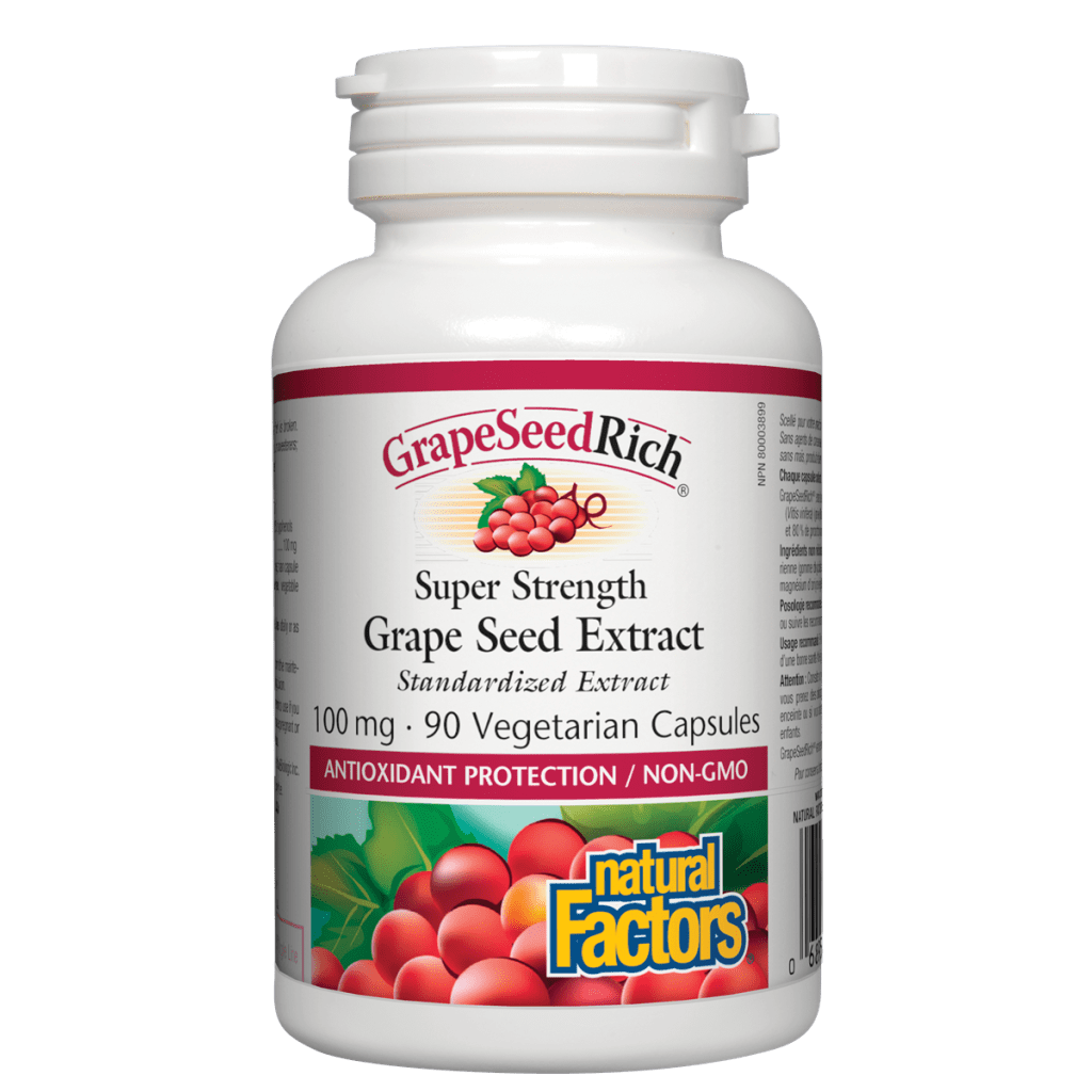 GrapeSeedRich Super Strength Grape Seed Extract 100 mg Vegetarian Capsules