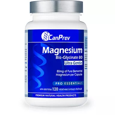 Canprev Magnesium BisGlycinate 80 Ultra Gentle Vegetarian Capsules