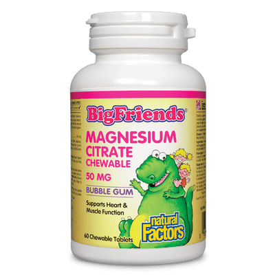 Magnesium Citrate Chewable 50 mg, Bubble gum Big Friends Chewable Tablets