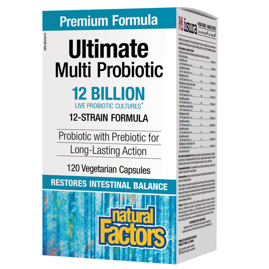 Ultimate Multi Probiotic  12 Billion Live Probiotic Cultures Vegetarian Capsules