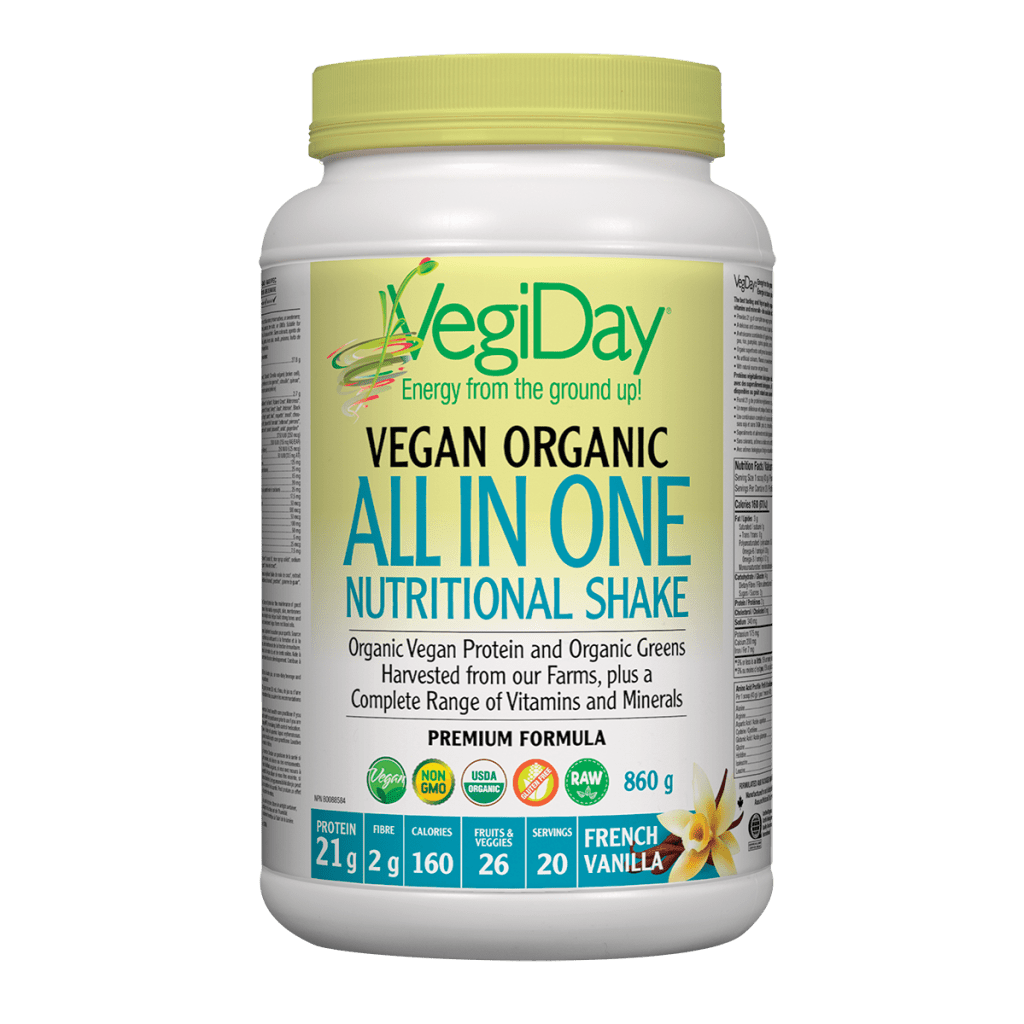 VegiDay Vegan Organic All in One Nutritional Shake French Vanilla Powder