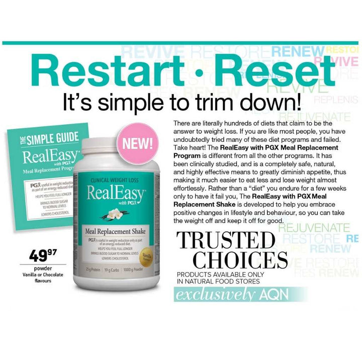 RealEasy with PGX Vegan Meal Replacement Vanilla Flavour