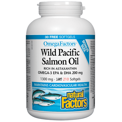 Wild Pacific Salmon Oil 1000 mg, OmegaFactors Softgel
