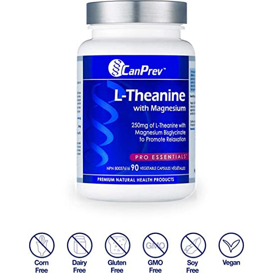 Canprev L-théanine with Magnesium Vegetarian Capsules