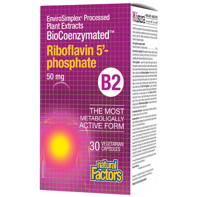 BioCoenzymated Riboflavin 5'-Phosphate 50 mg Vegetarian Capsules