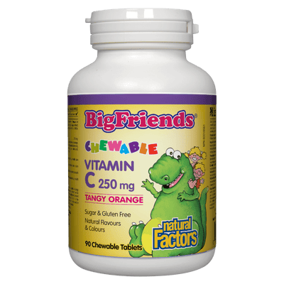 Chewable Vitamin C 250 mg, Tangy Orange Big Friends Chewable Tablets