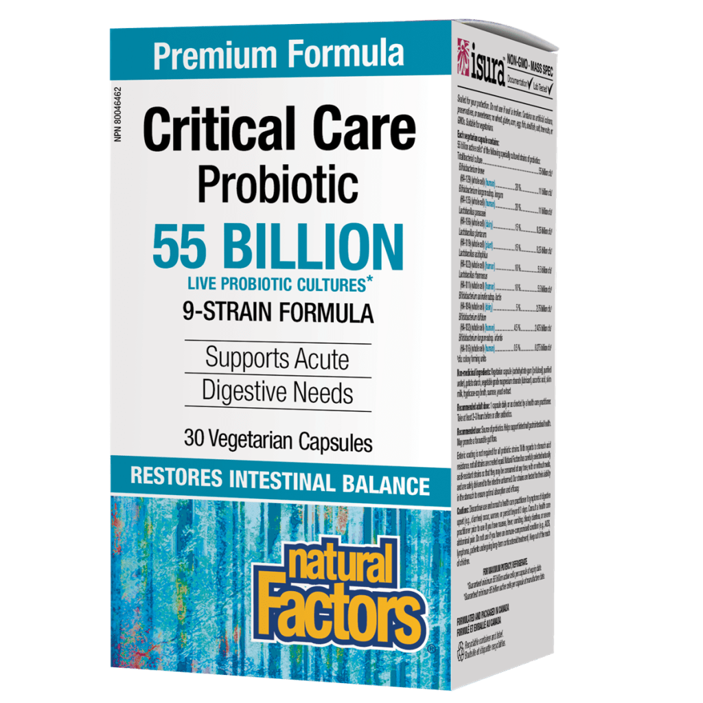 Critical Care Probiotic  55 Billion Live Probiotic Cultures Vegetarian Capsules