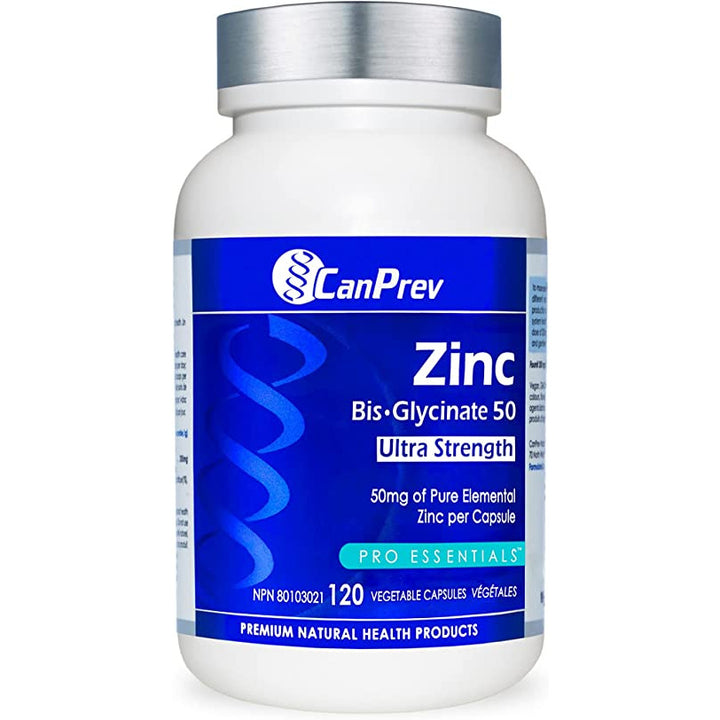 Canprev Zinc Bisglycinate 50 Ultra Strength Vegetarian Capsules