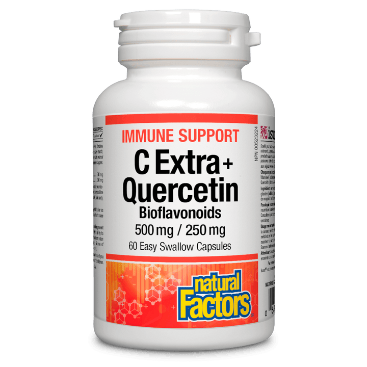 C Extra + Quercetin 500 mg / 250 mg Bioflavonoids Easy Swallow Capsules