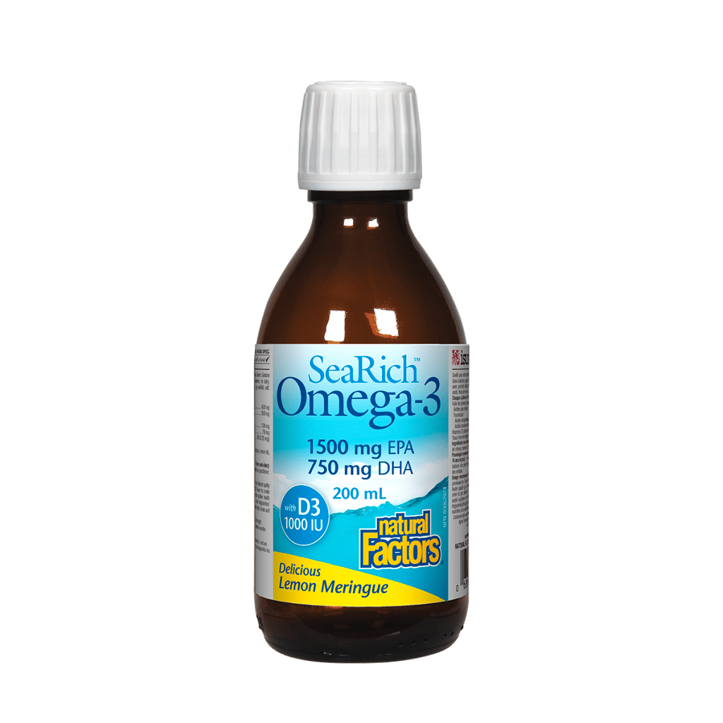SeaRich Omega-3 with D3 1500 mg EPA / 750 mg DHA, Lemon Meringue Liquid