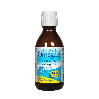 SeaRich Omega-3 with D3 1500 mg EPA / 750 mg DHA, Lemon Meringue Liquid